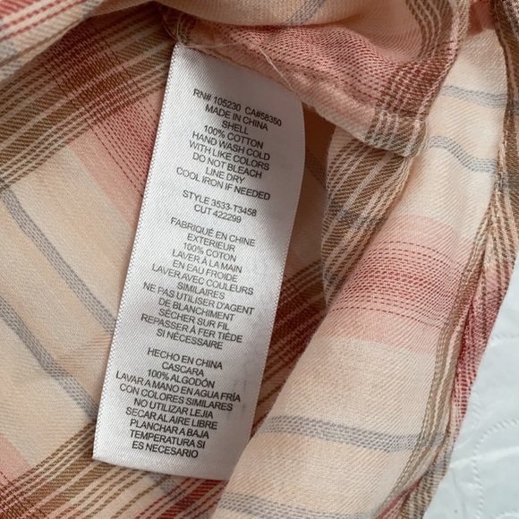 Joie multicolor pintuck v-neck soft cotton blouse S - Picture 9 of 9